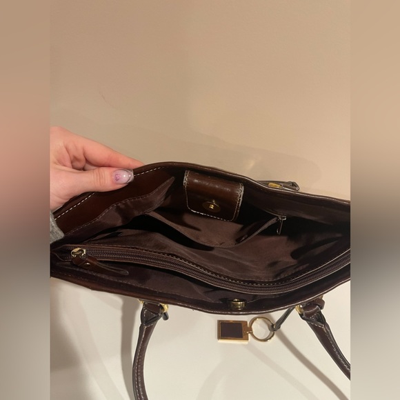 Vintage Y2K Giani Bernini Brown and Gold Tote Handbag - Picture 5 of 5